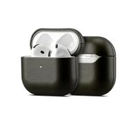 Maogoam for AirPods 4th Generation Case Leather, Premium Crystal Oil Wax Leather Case Cover for Apple Airpods 4, Handcrafted Fully-Wrapped, Fashional Elegant Style, Green