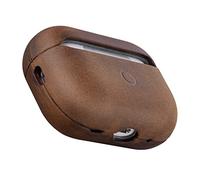 Maogoam for AirPods Pro 2nd Generation Case Leather, Genuine Vintage Crazy Horse Cowhide Leather Case for Airpods Pro 2, Retro Indiana-Jones Style, The Front LED Visible, Dark Brown