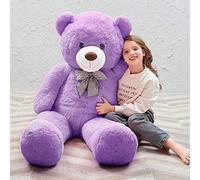 MaoGoLan 55 Inch Giant Teddy Bears Big Cute Plush Teddy Bear Huge Life Size Teddy Bear Large Stuffed Animal Toys for Girlfriend Children Purple