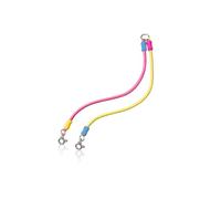 Maogoublue Tangle-Free Double Dog Leash Coupler No-Tangle O-Ring & 360° Swivel Clip,Extension Rope for Large Medium Dogs Over 40 lbs (Pink Lemonade Puff, 20'')