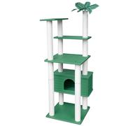 MAOHEGOU 66.5 Inches Tall Outdoor Weatherproof Cat Tower, Multi-Level Cat Tree, Large Cat Condo with PVC Board and Cat Scratching Posts, for Outside and Indoor Cat Houses