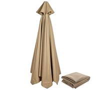 Maoiut Replacement Umbrella Canopy for 3 m 6 Rib Patio Umbrella Fabric Replacement Outdoor Market Umbrella Top (Canopy Only)(Tan)