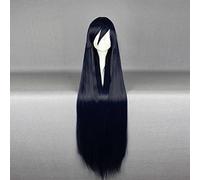 MAOMA Anime Cosplay Wig,Akame ga KILL! Akame Cosplay Wig,Dark blue Long Straight Cosplay Wig,with Free Wig Cap,for Christmas Carnival party Halloween Cosplay Wig