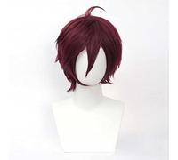 MAOMA Anime Cosplay Wig，Amnesia Shin Wig，Dark red short Wig，with Free Wig Cap，for Christmas Carnival party Halloween Cosplay Wig