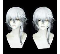 MAOMA Anime Cosplay Wig，Arknights Cliffheart Wig，Silver white gradient black gray short Wig，with Free Wig Cap，for Christmas Carnival party Halloween Cosplay Wig