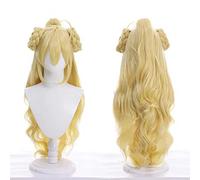 MAOMA Anime Cosplay Wig,Arknights Leizi Wig,Golden long wave Wig,with Free Wig Cap,for Christmas Carnival party Halloween Cosplay Wig