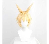 MAOMA Anime Cosplay Wig,Arknights Leonhardt Wig,Yellow short Wig,with Free Wig Cap,for Christmas Carnival party Halloween Cosplay Wig