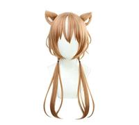 MAOMA Anime Cosplay Wig，Ayunda Risu Wig，Brown long Wig，with Free Wig Cap，for Christmas Carnival party Halloween Cosplay Wig