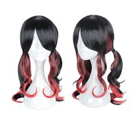 MAOMA Anime Cosplay Wig，Azur Lane Fusō Wig，Black and red gradient double ponytail Wig，with Free Wig Cap，for Christmas Carnival party Halloween Cosplay Wig