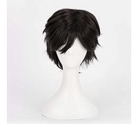 MAOMA Anime Cosplay Wig,Banana Fish Eiji Okumura Wig,Black short Wig,with Free Wig Cap,for Christmas Carnival party Halloween Cosplay Wig