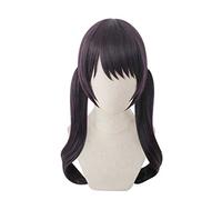 MAOMA Anime Cosplay Wig，BanG Dream Futaba Tsukushi Wig，Dark purple double ponytail Wig，with Free Wig Cap，for Christmas Carnival party Halloween Cosplay Wig