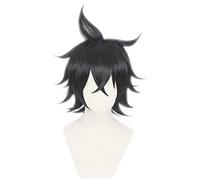 MAOMA Anime Cosplay Wig,Black Clover Yuno Grinbellor Wig,Black short Wig,with Free Wig Cap,for Christmas Carnival party Halloween Cosplay Wig