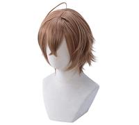 MAOMA Anime Cosplay Wig,Division Rap Battle Yumeno Gentaro Wig,Short brown Wig,with Free Wig Cap,for Christmas Carnival party Halloween Cosplay Wig