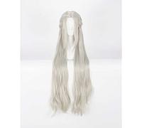 MAOMA Anime Cosplay Wig，Fire Emblem Three Houses Edelgard Wig，Silver long Wig，with Free Wig Cap，for Christmas Carnival party Halloween Cosplay Wig
