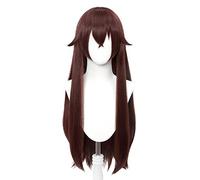 MAOMA Anime Cosplay Wig,Genshin Impact Amber Wig,Brown long straight Wig,with Free Wig Cap,for Christmas Carnival party Halloween Cosplay Wig