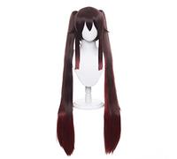 MAOMA Anime Cosplay Wig，Genshin Impact HuTao Wig，Brown Pigtails Wig，with Free Wig Cap，for Christmas Carnival party Halloween Cosplay Wig(Color:Style 5)