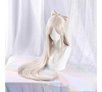 MAOMA Anime Cosplay Wig，Genshin Impact NingGuang Wig，Golden gradient long straight Wig，with Free Wig Cap，for Christmas Carnival party Halloween Cosplay Wig(Color:Style 2)