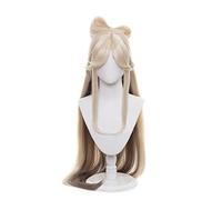 MAOMA Anime Cosplay Wig，Genshin Impact NingGuang Wig，Golden gradient long straight Wig，with Free Wig Cap，for Christmas Carnival party Halloween Cosplay Wig(Color:Style 1)