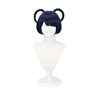 MAOMA Anime Cosplay Wig，Genshin Impact Xiangling Wig，Blue Short Bob Wig，with Free Wig Cap，for Christmas Carnival party Halloween Cosplay Wig