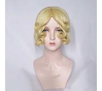 MAOMA Anime Cosplay Wig，Identity V Female Dancer Margaretha Zelle Wig，Golden short curly Wig，with Free Wig Cap，for Christmas Carnival party Halloween Cosplay Wig(Color:Style 1)