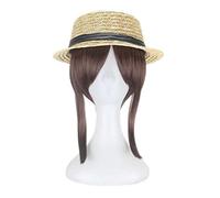 MAOMA Anime Cosplay Wig,Identity V Gardener Emma Woods Wig,Short brown Wig,with Free Wig Cap,for Christmas Carnival party Halloween Cosplay Wig(Size:Hat A)
