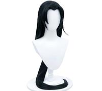MAOMA Anime Cosplay Wig，Identity V Wu Chang Black Wig，Long Black Wig，with Free Wig Cap，for Christmas Carnival party Halloween Cosplay Wig