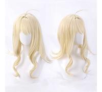 MAOMA Anime Cosplay Wig，IDOLiSH7 Takanashi Tsumugi Wig，Long blonde curly Wig，with Free Wig Cap，for Christmas Carnival party Halloween Cosplay Wig