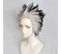 MAOMA Anime Cosplay Wig,Kaiju No. 8 Gen Narumi Wig,Gray mixed black short Wig,with Free Wig Cap,for Christmas Carnival party Halloween Cosplay Wig