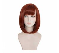 MAOMA Anime Cosplay Wig,Kingdom Hearts III Kairi Cosplay Wig,Wine Red Bob Wig,with Free Wig Cap,for Christmas Carnival party Halloween Cosplay Wig