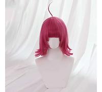 MAOMA Anime Cosplay Wig,Love Live! Nijigasaki High School Idol Club Tennouji Rina Wig,Rose red short Wig,with Free Wig Cap,for Christmas Carnival party Halloween Cosplay Wig
