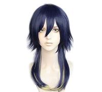 MAOMA Anime Cosplay Wig,Paradox Live Shingu Haruomi Wig,Blue short Wig,with Free Wig Cap,for Christmas Carnival party Halloween Cosplay Wig