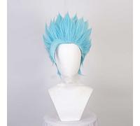 MAOMA Anime Cosplay Wig，The Seven Deadly Sins Ban Cosplay Wig,Short blue hair Anime Cosplay Wig，with Free Wig Cap ，Halloween Wig，for Christmas Carnival party Halloween