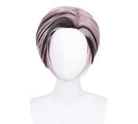 MAOMA Anime Cosplay Wig,Tokyo Revengers Haitani Ran Wig,Pink and black mixed color short Wig,with Free Wig Cap,for Christmas Carnival party Halloween Cosplay Wig