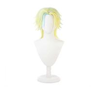 MAOMA Anime Cosplay Wig，Tokyo Revengers Haitani Rindo Wig，Golden blue mixed color short Wig，with Free Wig Cap，for Christmas Carnival party Halloween Cosplay Wig