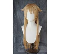 MAOMA Anime Cosplay Wig，VTuber Fushimi Gaku Wig，Golden brown Wig，with Free Wig Cap，for Christmas Carnival party Halloween Cosplay Wig(Size:Style 2)