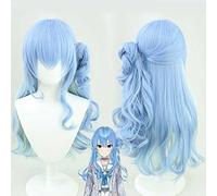 MAOMA Anime Cosplay Wig,VTuber Hoshimachi Suisei Wig,Blue long Wig,with Free Wig Cap,for Christmas Carnival party Halloween Cosplay Wig(Size:Style 4)