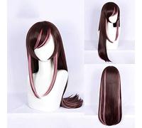 MAOMA Anime Cosplay Wig，VTuber Kizuna AI Wig，Brown Rose Pink Short Wig，with Free Wig Cap，for Christmas Carnival party Halloween Cosplay Wig(Size:Style 2)