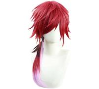 MAOMA Anime Cosplay Wig，VTuber Lauren Iroas Wig，Red gradient long Wig，with Free Wig Cap，for Christmas Carnival party Halloween Cosplay Wig