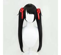 MAOMA Anime Cosplay Wig，VTuber Oozora Subaru Wig，Black Wig，with Free Wig Cap，for Christmas Carnival party Halloween Cosplay Wig(Size:Style 3)