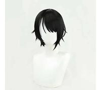 MAOMA Anime Cosplay Wig，VTuber Oozora Subaru Wig，Black Wig，with Free Wig Cap，for Christmas Carnival party Halloween Cosplay Wig(Size:Style 2)