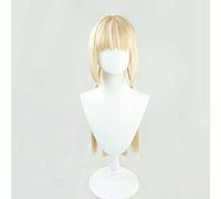 MAOMA Anime Cosplay Wig，VTuber Shiranui Flare Wig，Long golden Wig，with Free Wig Cap，for Christmas Carnival party Halloween Cosplay Wig(Size:Style 1)