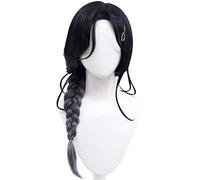 MAOMA Anime Cosplay Wig，VTuber Shirayuki Tomoe Wig，Black gradient gray long Wig，with Free Wig Cap，for Christmas Carnival party Halloween Cosplay Wig
