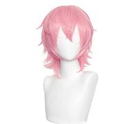 MAOMA Anime Cosplay Wig,Yarichin B Club Ayato Yuri Cosplay Wig,Short pink Wig,with Free Wig Cap,for Christmas Carnival party Halloween Cosplay Wig