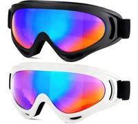 MaoMaoCha Ski Goggles Snowboard Goggles for Men Women Kids Cycling Motorcycle Snowmobile UV Protection Goggles Winter Snow Sports Glasses for Youth Adult Teens Boys & Girls (White+Black)