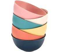 MaoMaoCha Unbreakable Cereal Bowls Set of 6, 24 oz Plastic Salad Bowls, Dishwasher & Microwave Safe, Lightweight Reusable Bowl for Rice Noodle Soup Snack Salad Fruit (6 Colors)