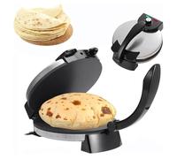 maomaodianpu Electric Roti Maker, Automatic 10 Inch Stick Chapati Machine with Adjustable Temperature and Double Sided for Pancakes Crepes Pizza Pita Home