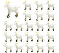 MAOMIA 30 Pcs Miniature Goat Figurines Easter Cake Toppers, Mini Sheep Figurines DIY Craft Plant Pot Fairy Garden Landscape Decor Ornament