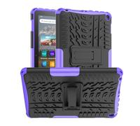 Maomini for F ir e HD8/ hd 8 Plus Tablet Case 2024 2022 2020 Release 14th 12th 10th Generation Kickstand Heavyduty Armor Defender Cover (Purple)