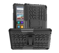 Maomini for F ir e HD8/ hd 8 Plus Tablet Case 2024 2022 2020 Release 14th 12th 10th Generation Kickstand Heavyduty Armor Defender Cover (Black)