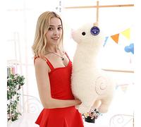 Maomoto Alpaca Plush Toy, 46CM Llama Stuffed Animal Large Llamacorn Plushie Hug Pillow Soft Fluffy Cushion White Alpaca Soft Toy Plush Stuffed Doll Toys